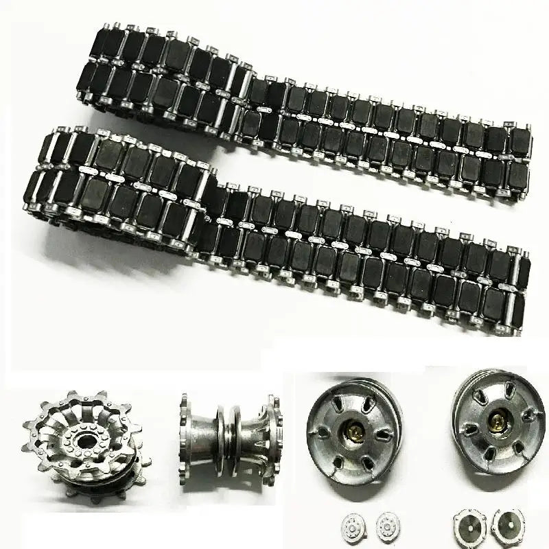 Heng Long 1 1/16 1:16 U.K "Challenger 2" RC Tank Upgrade parts Steel Gear box with motor /metal track/metal wheels hub set